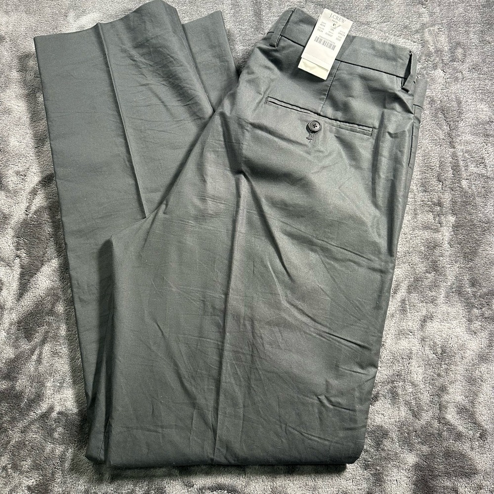 NEW J Crew Thompson Pants Mens 32x32 Gray Tapered Dress‎ Chino Cotton NWT